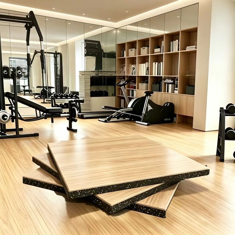 Alfombra de goma de grano de madera